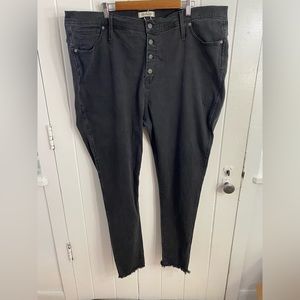 Madewell 10” High-Rise‎ Skinny Black Stretchy Jeans 37T